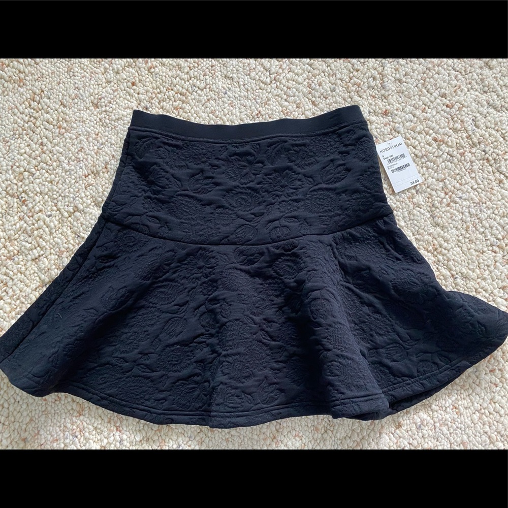 Black Floral Skirt